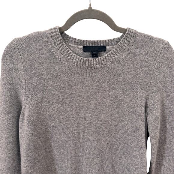 Burberry Prorsum Cashmere Long Sleeve Crewneck Pleated Sweater Gray Sz M - Picture 2 of 6